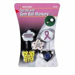 World Of Golf Cap Clip With Gem Ball Markers Ladies (557CM)