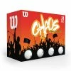 Wilson Chaos Golf Ball - White 24 Pack -Shoes Shop Chaos 24 Ball Pack White.png.high res