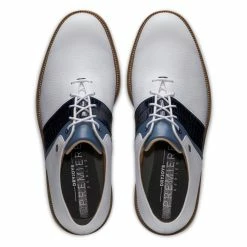 FootJoy Men's DryJoys Premiere Series Packard Golf Shoes -Shoes Shop footjoy dryjoys premiere series packard golf shoes white navy 03 48012.1676576792