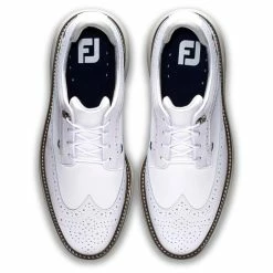 FootJoy Men's Traditions Golf Shoes -Shoes Shop footjoy traditions golf shoes white gray navy 03 62162.1668608830