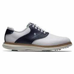 FootJoy Men's Traditions Saddle Golf Shoes -Shoes Shop footjoy traditions saddle golf shoes white navy 01 76488.1676578997