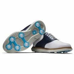 FootJoy Men's Traditions Saddle Golf Shoes -Shoes Shop footjoy traditions saddle golf shoes white navy 06 54173.1676589822