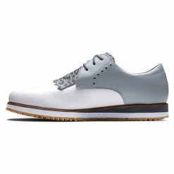FootJoy Women's FJ Sport Retro Golf Shoes - Previous Season Style -Shoes Shop footjoy womens fj sport retro golf shoes white light gray charcoal 02 79856.1657651449