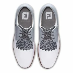 FootJoy Women's FJ Sport Retro Golf Shoes - Previous Season Style -Shoes Shop footjoy womens fj sport retro golf shoes white light gray charcoal 03 78171.1657651449