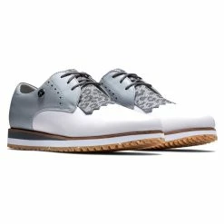 FootJoy Women's FJ Sport Retro Golf Shoes - Previous Season Style -Shoes Shop footjoy womens fj sport retro golf shoes white light gray charcoal 05 20255.1657651449