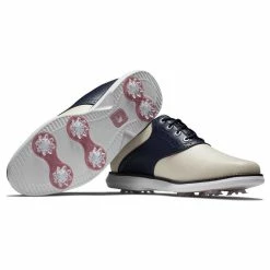 FootJoy Women's Traditions Saddle Golf Shoes -Shoes Shop footjoy womens traditions saddle golf shoes cream navy 06 68045.1676595236