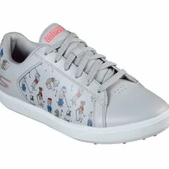 Skechers Women's Go Golf Drive - Dogs At Play Golf Shoes - Gray/Pink -Shoes Shop skechers womens go golf drive dogs at play golf shoes gray pink 03 30051.1632339664